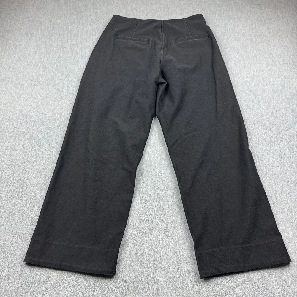 Lululemon Pants Women 6 Black Utilitech Relaxed Mid-Rise Trouser 7/8 Zip Pockets
